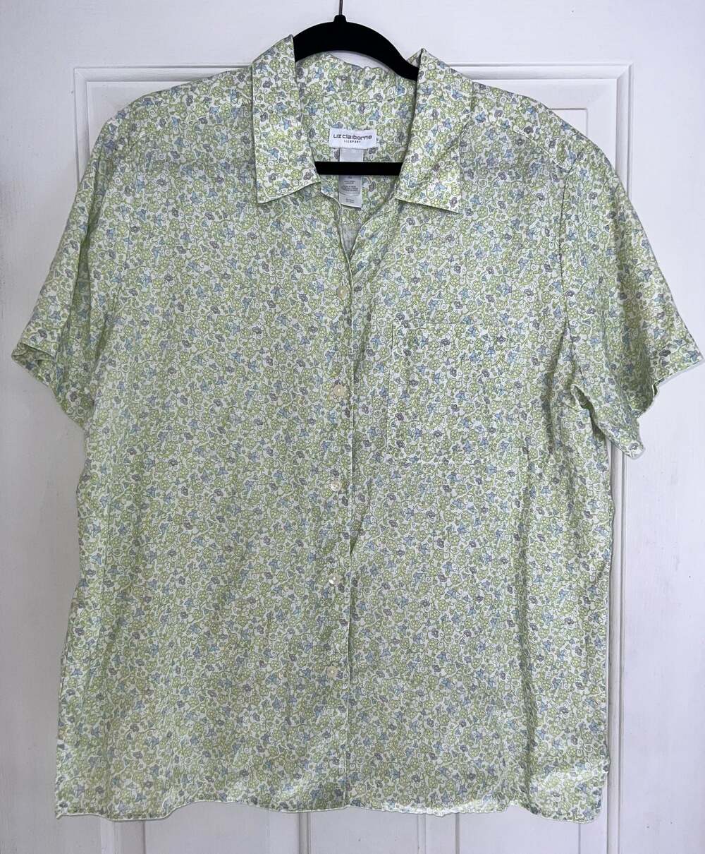Liz Claiborne - Lizsport 100% Linen button up top - size XL - OD